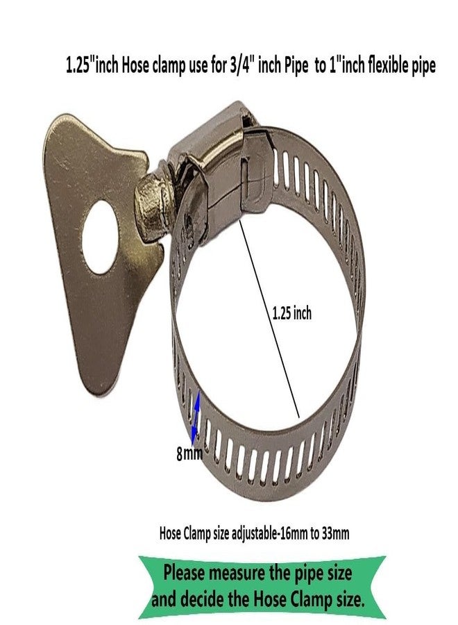 ES EKSAFAR ESEKSAFAR Adjustable Butterfly Hose Clamp Set (1.25 inch 8pc Clamp) - Image 3
